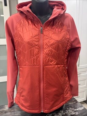 Under Armour ColdGear Reactor Hooded Jacket – Women’s Small | Coral